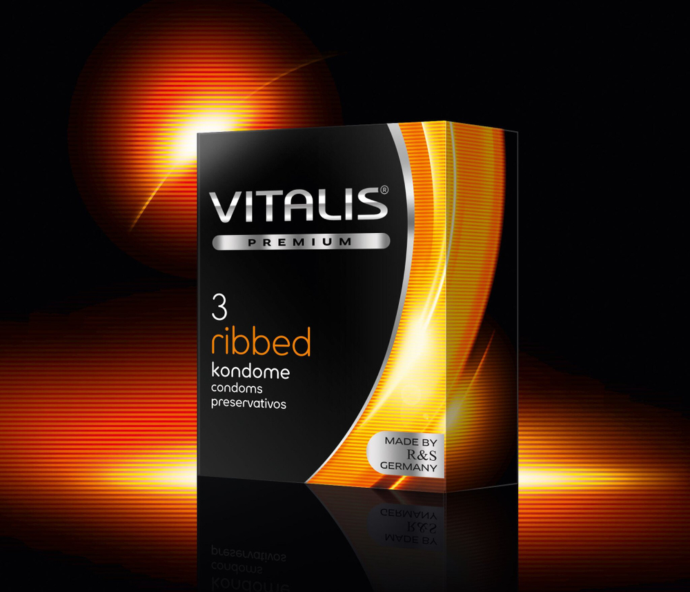 Презервативы VITALIS premium №3 Ribbed