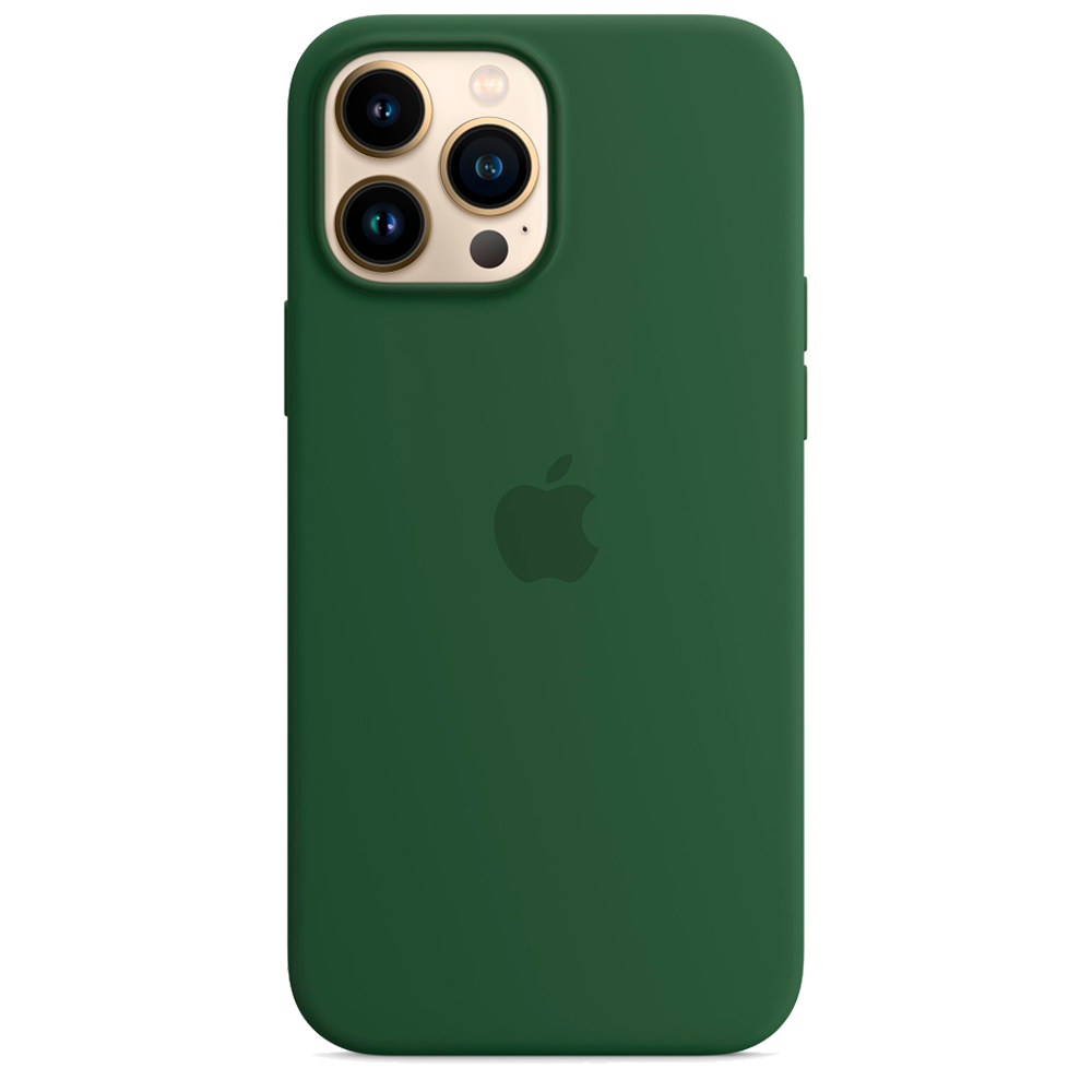 Силиконовый чехол с поддержкой MagSafe Apple Silicone Case для iPhone 13 Pro Max, Clover (Зеленый клевер)
