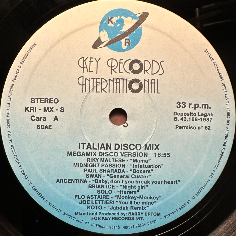 Сборник Italian Disco Mix (Испания 1987г.)