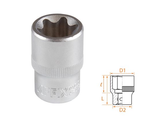 AFFIX (AF00043022) Головка торцевая TORX Е-стандарт 1/2", E22