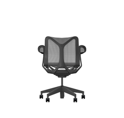 Кресло Herman Miller Cosm, низкая спинка, цвет Graphite, подлокотники «лепестки» (Leaf)