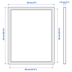 IKEA FISKBO  (ИКЕА ФИСКБО)  -  Рамка - тёмный серо-синий 40x50 см