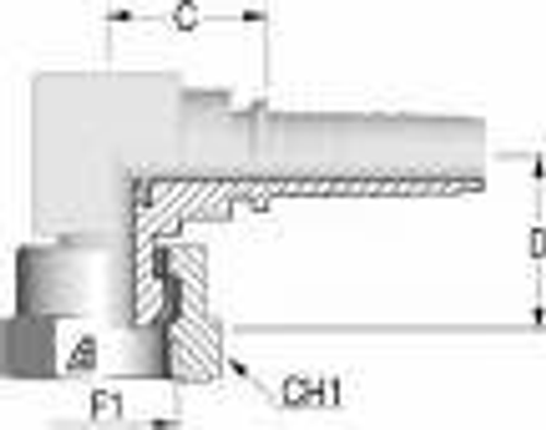Фитинг DN 12 BSP (Г) 1/2 (90) compact
