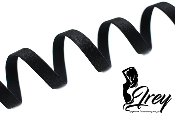 170 740/10 ОПТ Бретель глянец Lauma Fabrics, 10 мм, черный 170