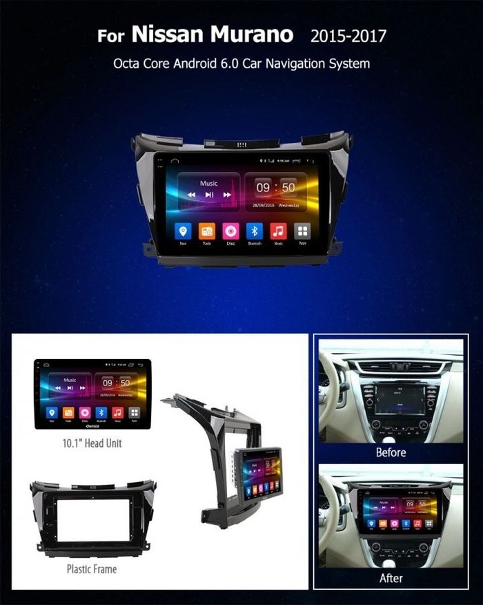 Магнитола для Nissan Murano 2016-2022 (поддержка Bose и 360) - Kuberg EW-1663 QLed+2K, Android 13, Быстрейшая, CarPlay, 4G SIM-слот