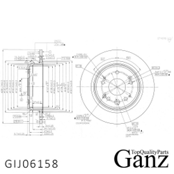 Диск тормозной задний с покрытием HONDA CR-V II 02-06 GANZ GIJ06158