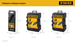 STAYER НЕХ-1/4″, 8 шт, набор сверл по металлу для винтовёртов и шуруповертов IMPACT READY (29603-H8)