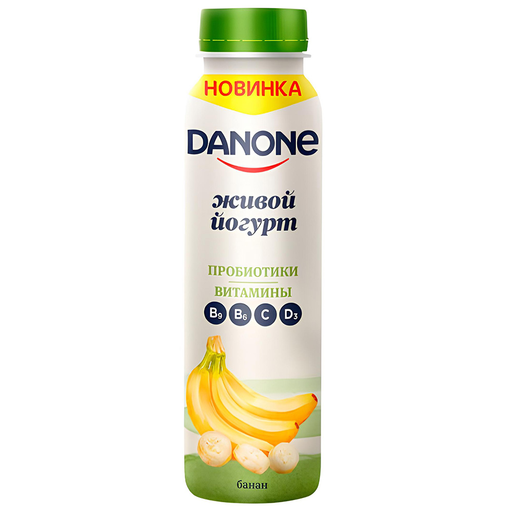 Живой йогурт Danone Банан 270 гр