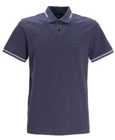 Мужское теннисное поло BOSS x Matteo Berrettini Polo Paul Curved - navy