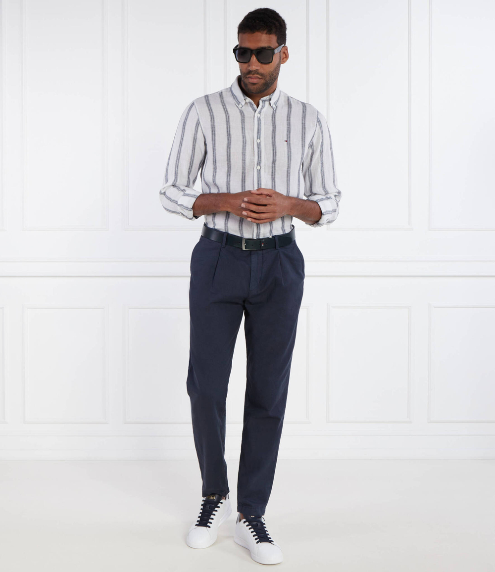 Льняная рубашка TRIPLE STRIPE Tommy Hilfiger - серый(MW0MW34612)