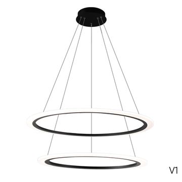 Подвесной светильник светодиодный с пультом 53W 3000К-6300К Manzana SP53W Led  Black чёрный Crystal Lux