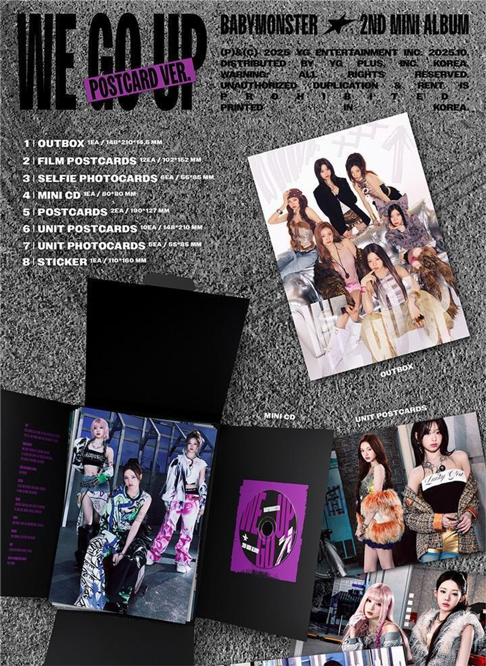 [Альбом] BABYMONSTER - WE GO UP (POSTCARD Ver.)