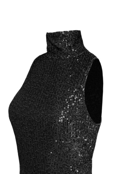 ”Naked dress” Платье с боди из прозрачных пайеток