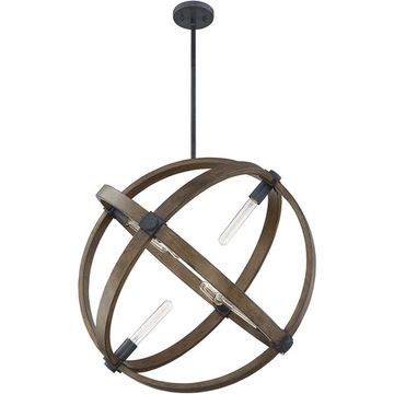 replica light Buckley 6 Light 28 inch Whiskey Wood Pendant Ceiling Light
