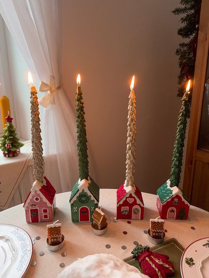Набор декоративных свечей gingerbread houses из коллекции new year essential