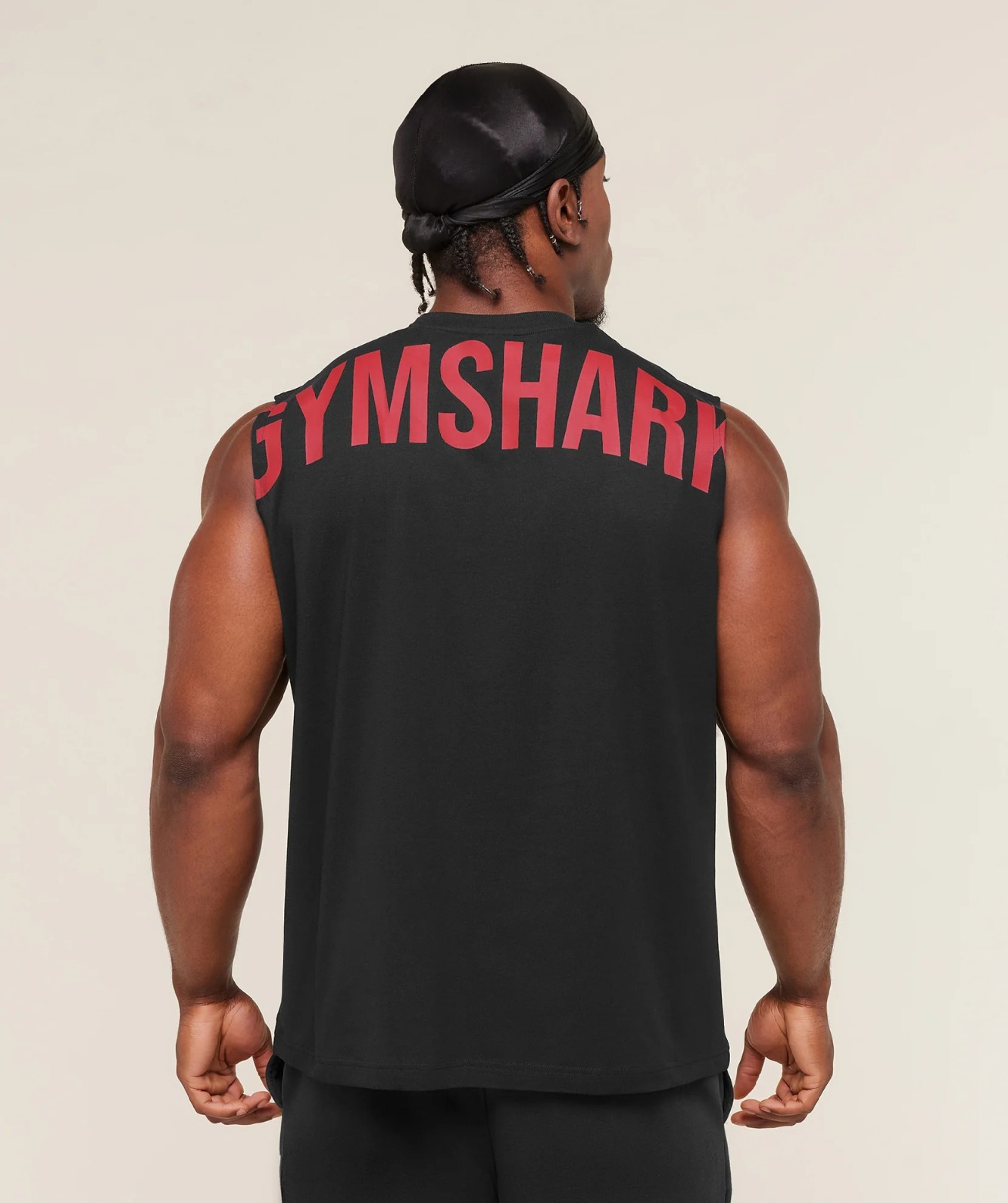 Майка GYMSHARK Power Cut Off Tank Black