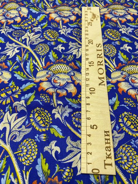Wandle СИНИЙ В СТИЛЕ У. МОРРИСА100% хлопок Handmade Fabrics 3