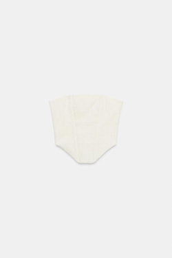 ZARA ТОП В БЕЛЬЕВОМ СТИЛЕ, ЭКРЮ