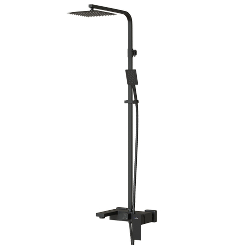 Душевая система 35к MIXLINE МЛ2417(ML2417) излив лейка 3 позиции +лейка "Тропический душ" ЧЕРНЫЙ