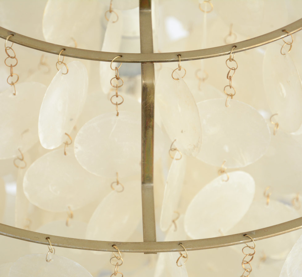 Fun 1 DM Gold Pendant Lamp by Verner Panton
