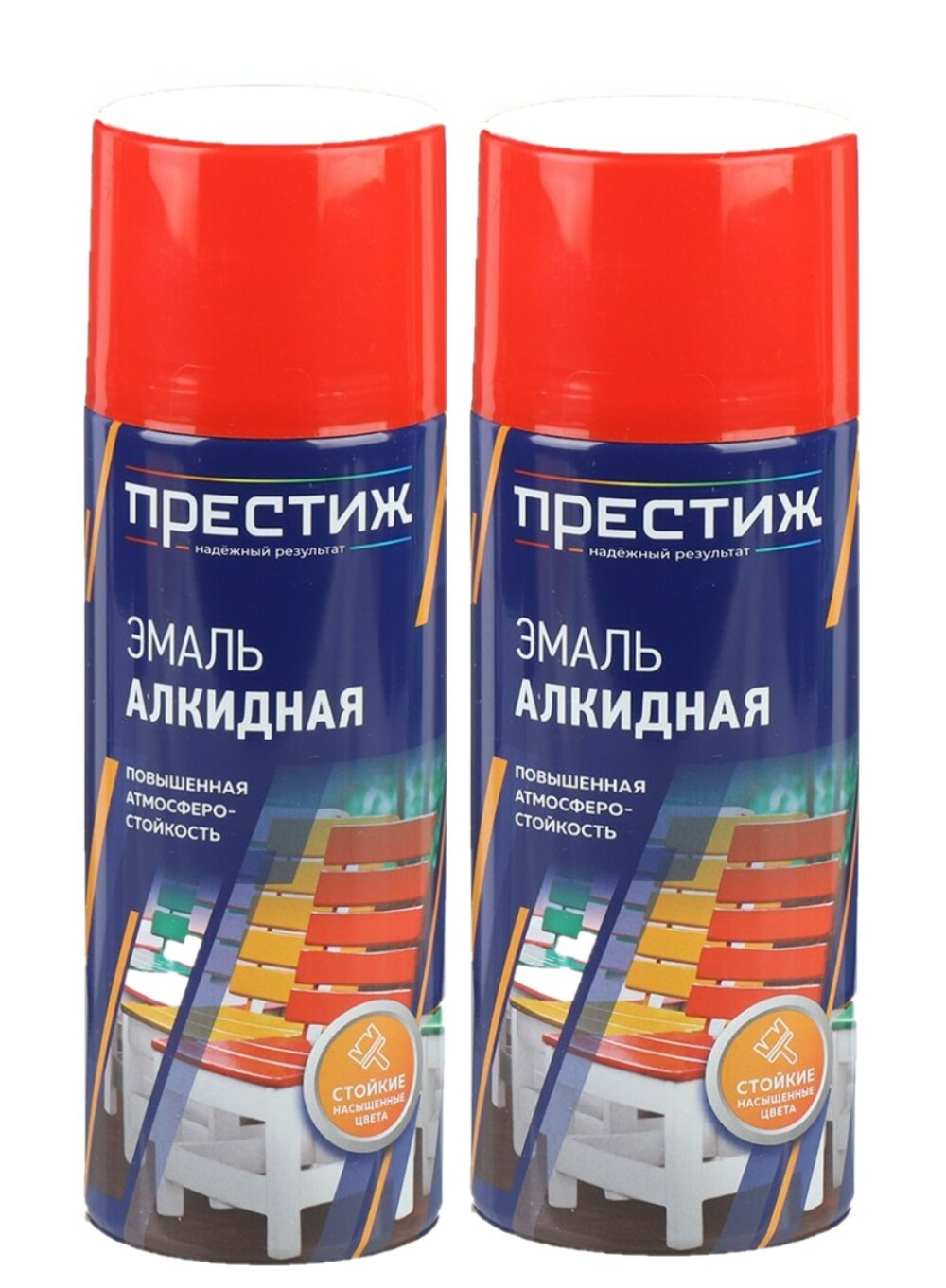 Набор Эмаль алкидная аэрозольная, красная 425 мл 2шт
