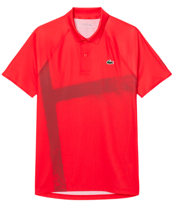 Мужское теннисное поло Lacoste Tennis x Novak Djokovic On Court - красный
