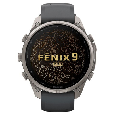 Часы Garmin Fenix 9 Pro 47 мм AMOLED Titanium Graphite / Black