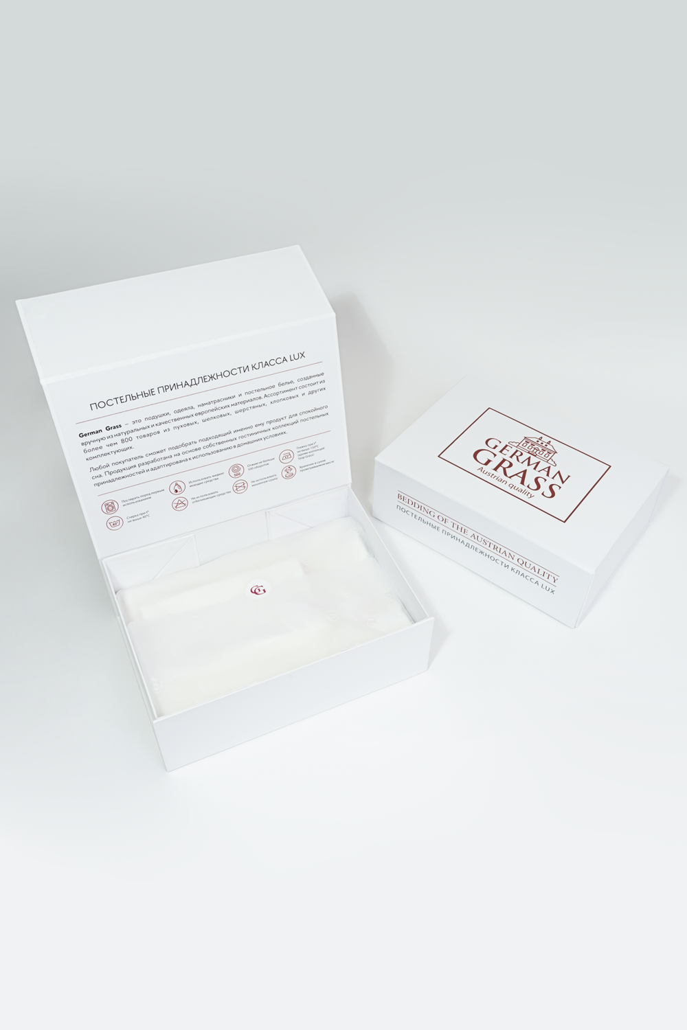 Постельное белье семейное German Grass Блиссен (Silk Bliss Creamy White)