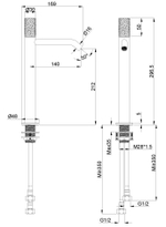Смеситель для раковины Vincea Аура (Aura) VBF-6AU2BG, брашированное золото
