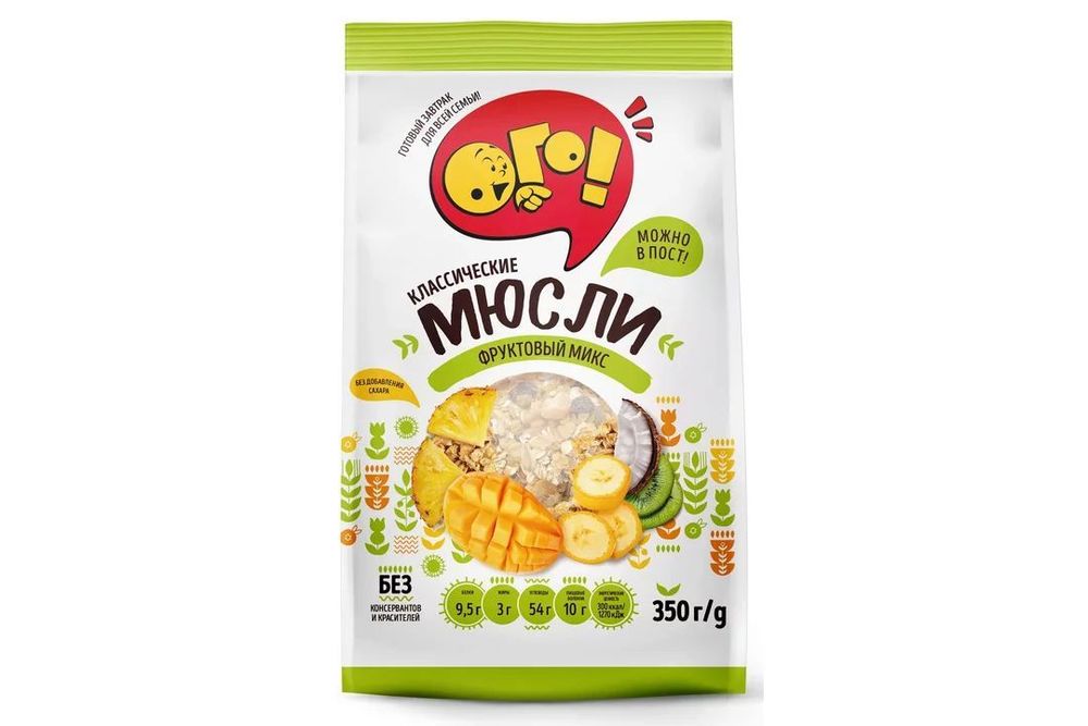 ОГО Мюсли Фруктовый микс 350гр
