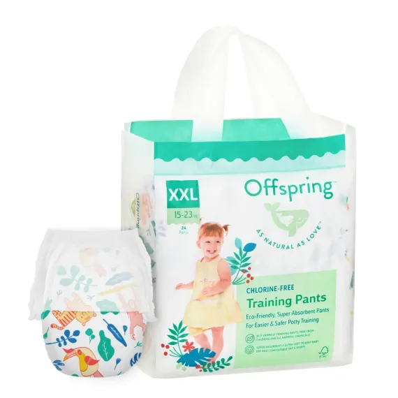 Трусики-подгузники Offspring XXL 15-23 кг, 24 шт, джунгли