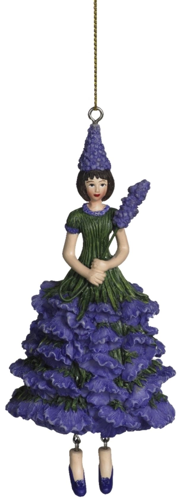 Фигурка декоративная Fiebiger Floristik: Blumenmädchen (цветочная фея) Лаванда l=13 см