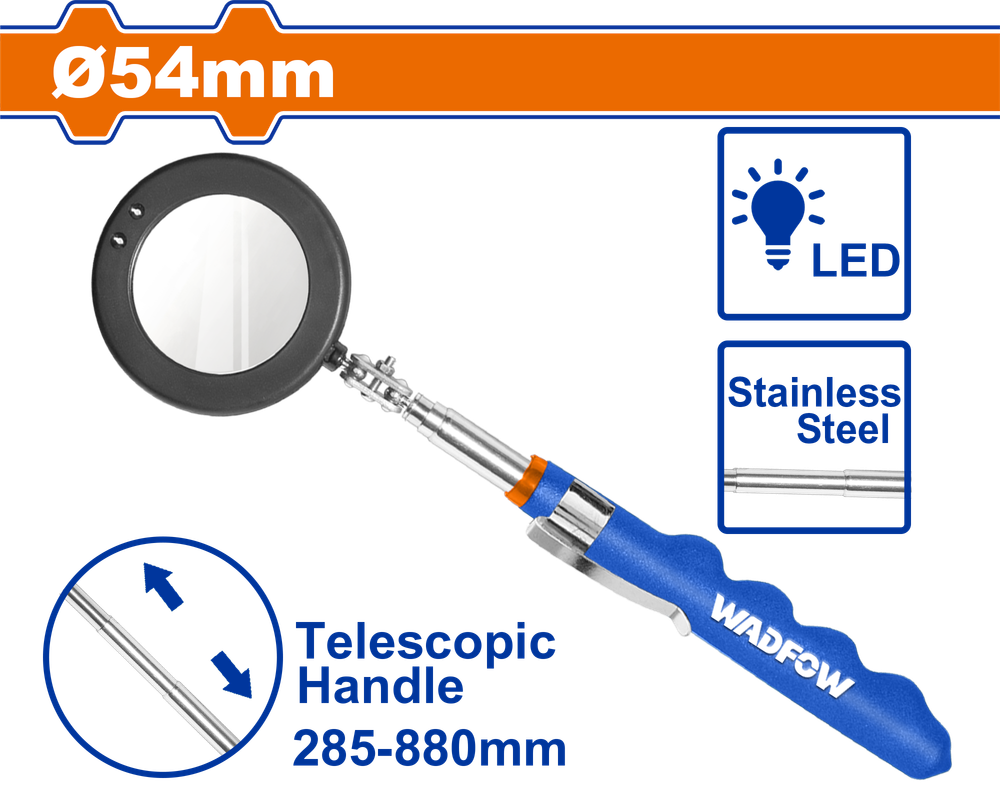 Зеркало телескопическое WADFOW WTU1688 54 мм 285-880 мм