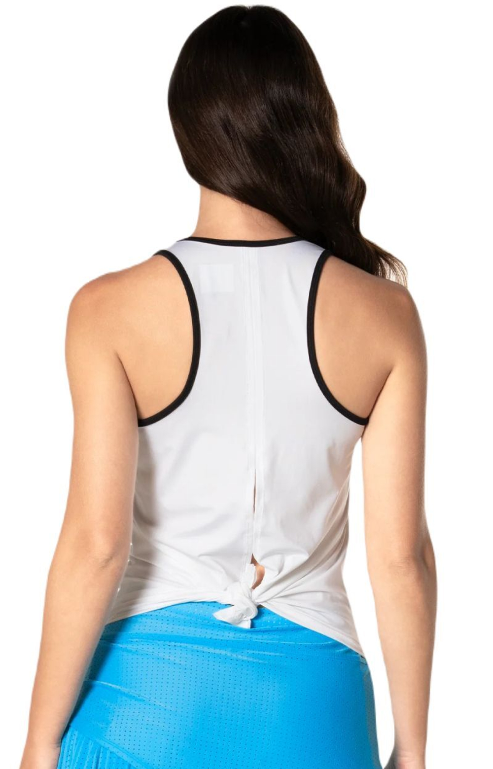 Женский топ теннисный Lucky in Love Tropical Sublime Off Tropic Tie Back Tank - белый