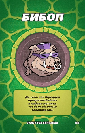 Металлический пин «TMNT 1987 Bebop»