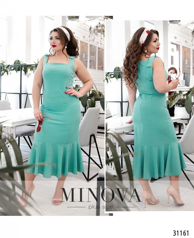 Платье 348-бирюзовый Minova Платье 348-бирюзовый Minova