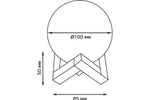 Св-к Gauss LED настольный 3D Луна 1W 5V Li-ion 450mA D10 см белый с пультом, NN001