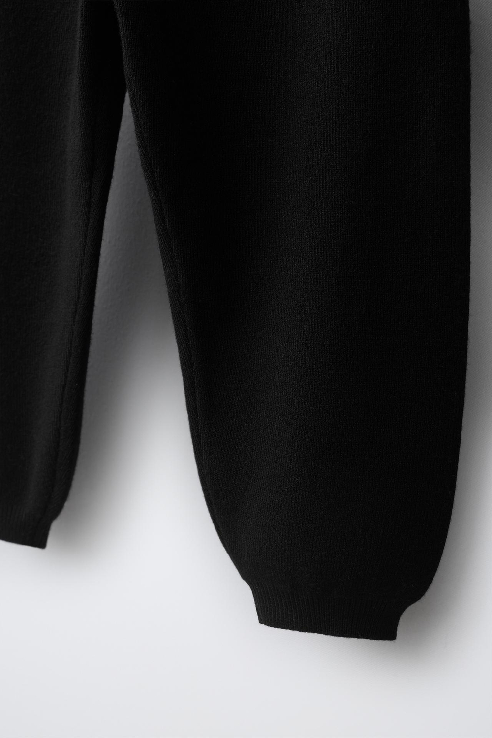 ZARA ТРИКОТАЖНЫЕ БРЮКИ-ДЖОГГЕРЫ, ЧЕРНЫЙ