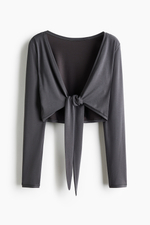 Короткий топ для йоги со шнуровкой SoftMove™ - H&M