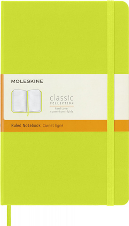 Блокнот в линейку Moleskine Classic (QP060C2) 13х21 см 240стр., твердая обложка, лайм