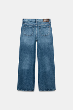 ZARA ДЖИНСЫ WIDE-LEG С НИЗКОЙ ПОСАДКОЙ — ZW COLLECTION, СИНИЙ
