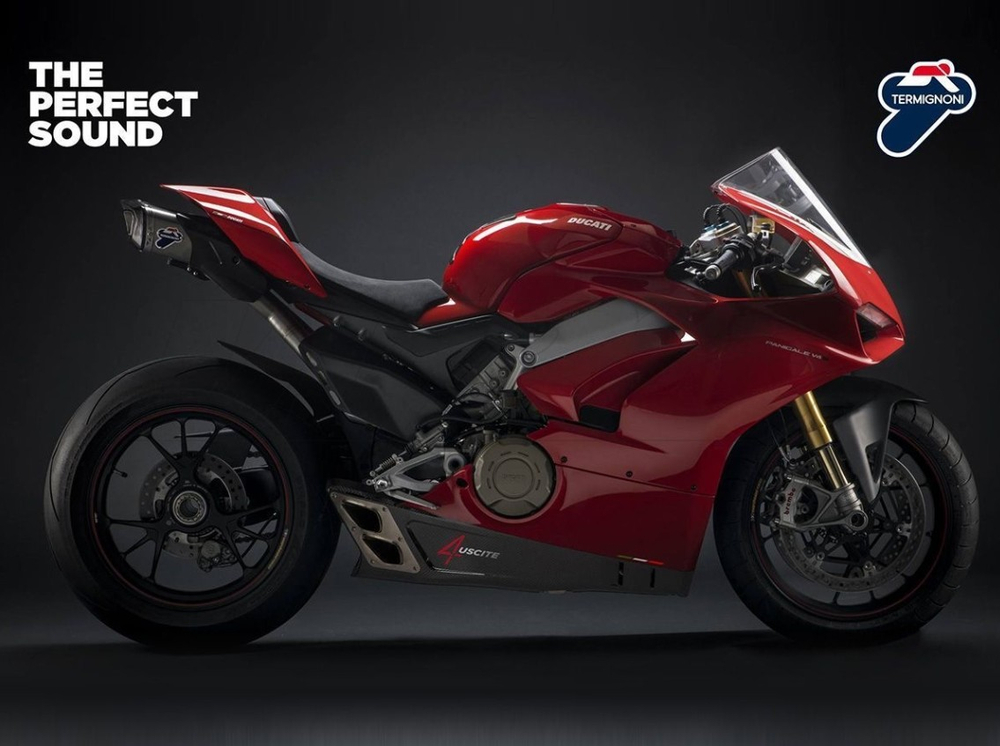 Termignoni Выхлопная система титановая + карбон Ducati Panigale V4 D18209401TTX