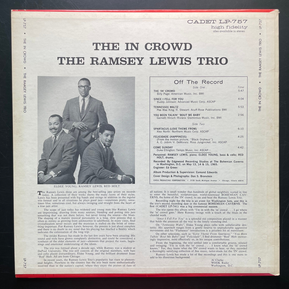 The Ramsey Lewis Trio ‎– The In Crowd (США 1965г.)