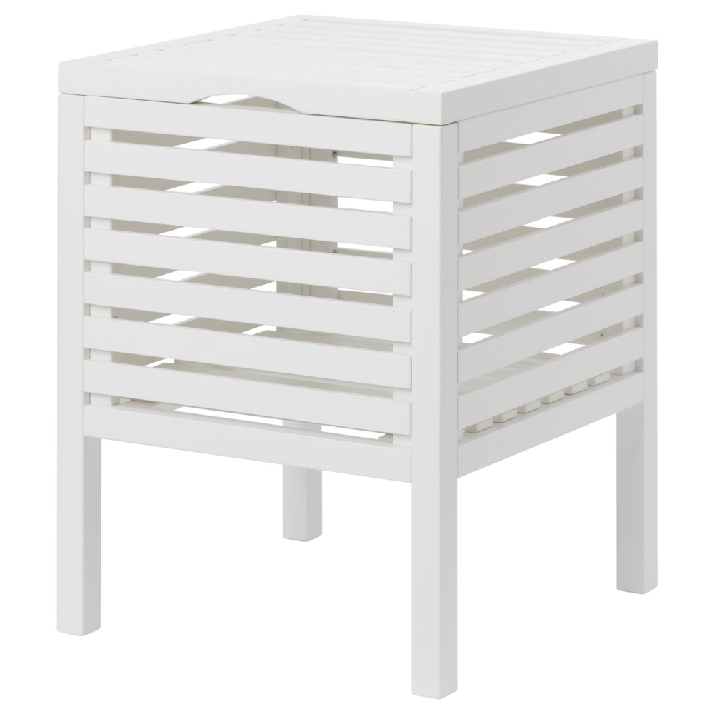 IKEA MUSKAN  (ИКЕА МУСКАН)  -  Табурет с отделением для хранения - белый 50 см