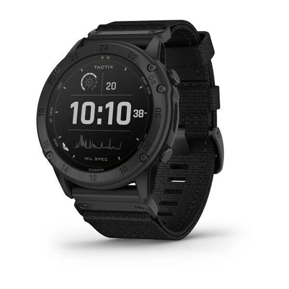 Смарт-часы GARMIN  TACTIX Delta Solar Ballistics черный DLC с нейлоновым ремешком, 010-02357-51