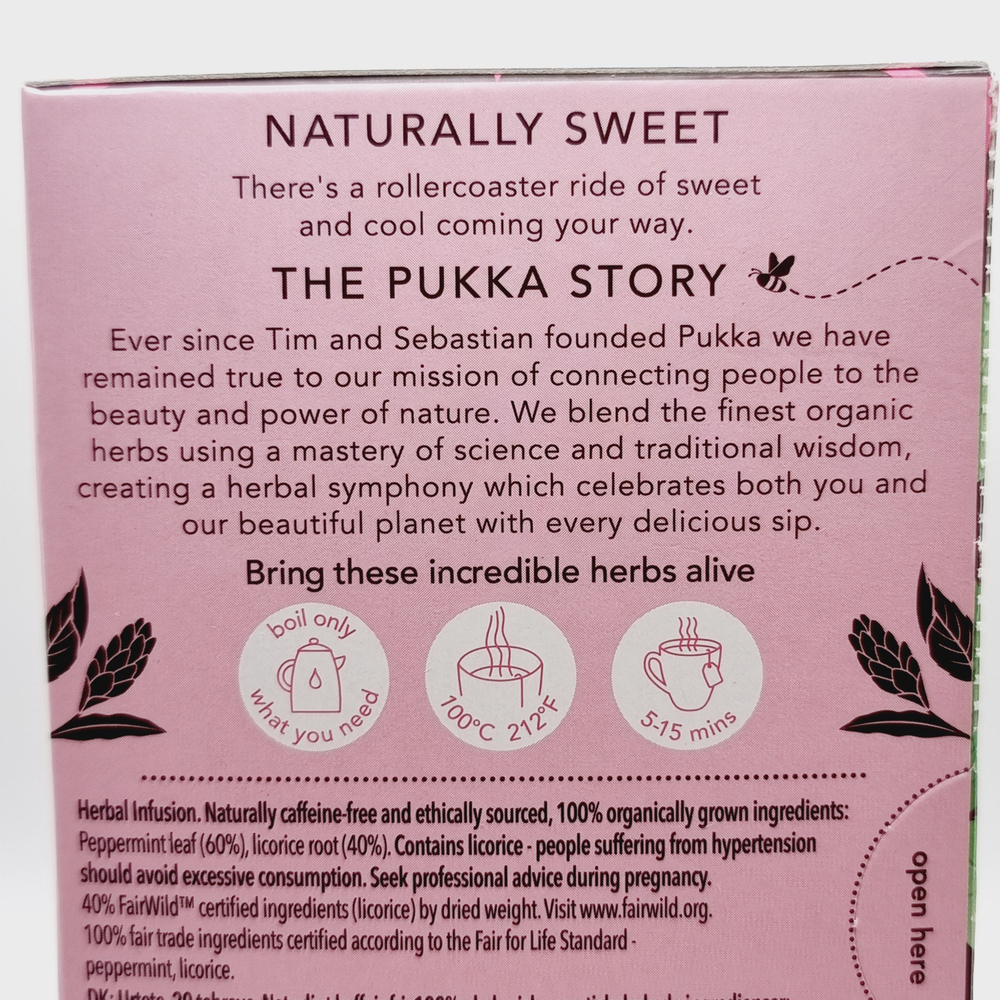 Чай травяной Pukka Herbs с мятой и солодкой 20 шт 30 г (из Финляндии)