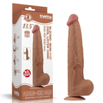 Коричневый фаллоимитатор 13.5 King Sized Sliding Skin Dual Layer Dong - 34 см. (Цвет: коричневый)