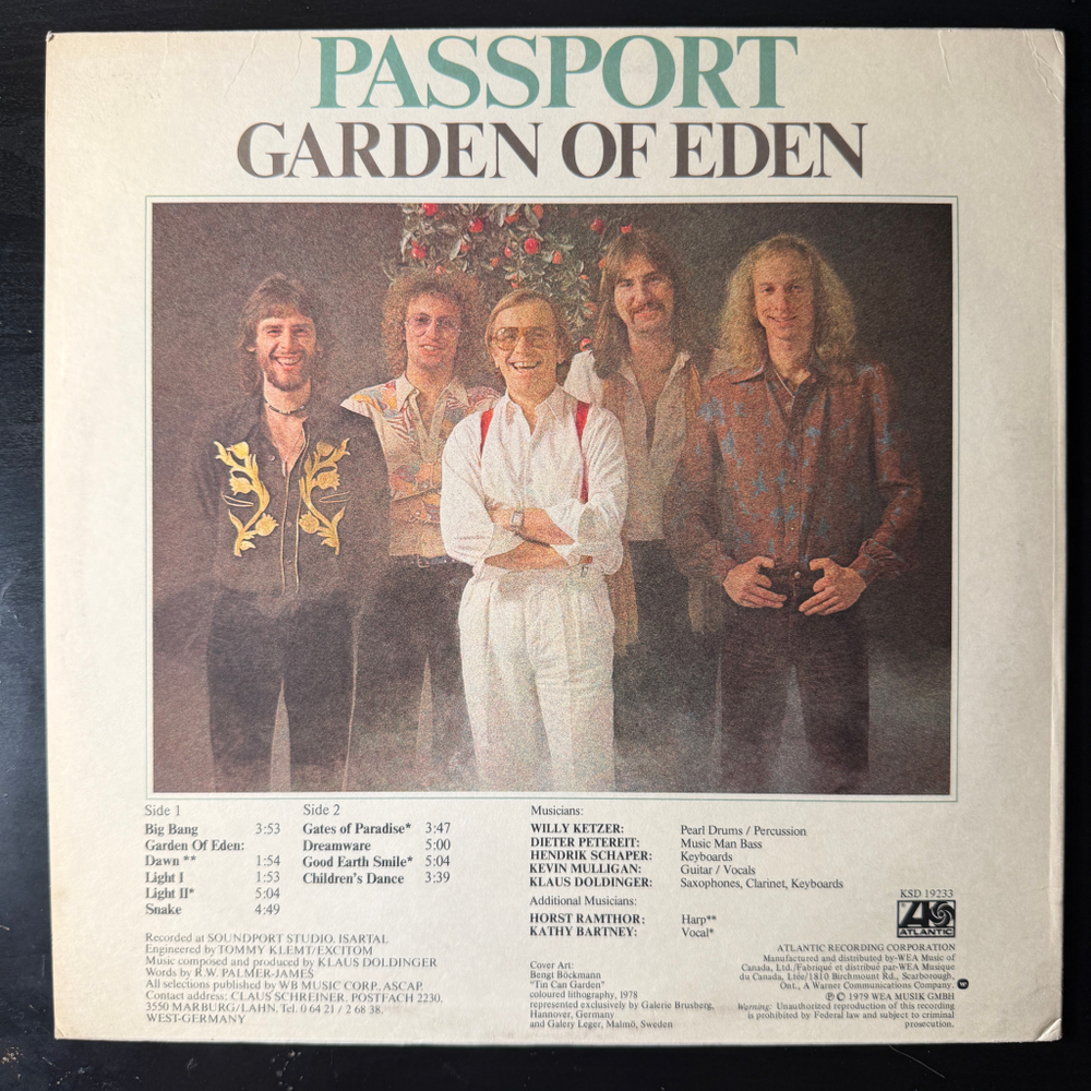 Passport – Garden Of Eden (Канада 1979г.)
