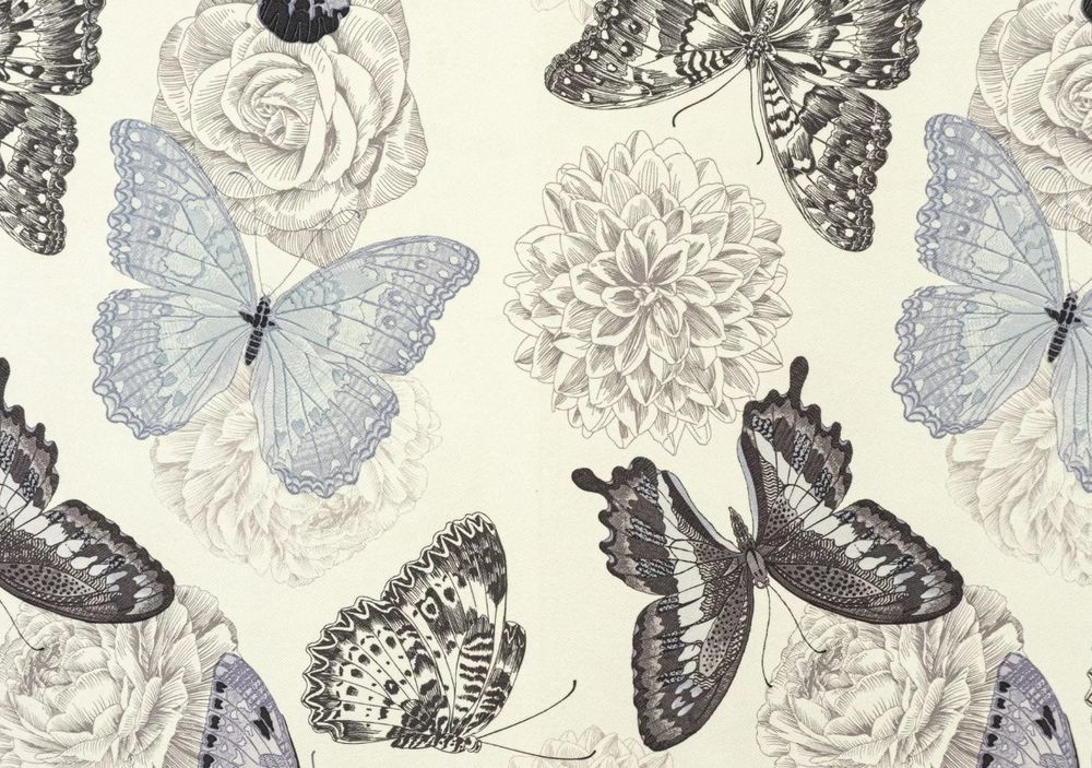 Велюр Батэрфляис блу (Butterflies blue) 2D-03