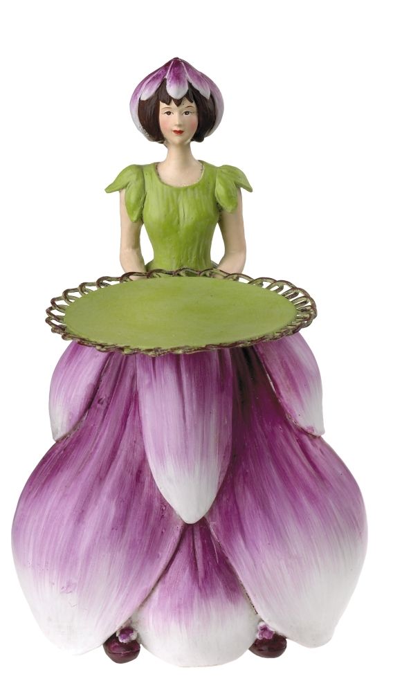 Фигурка декоративная Fiebiger Floristik: Blumenmädchen (цветочная фея) Магония l=16 см